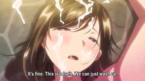 She has it sandwiched between her breasts and gives a titjob, then gets bukkake’d and creampied.